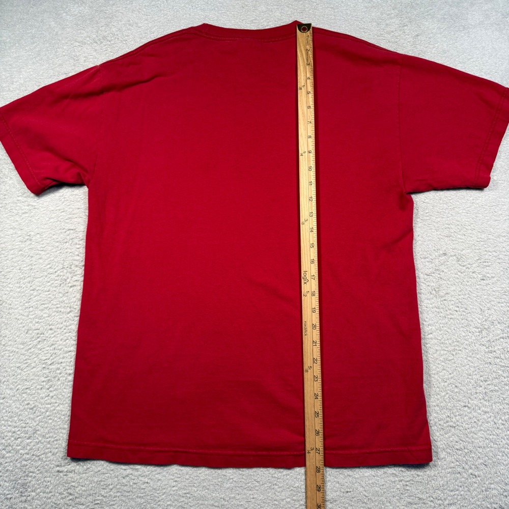 Nike‎ T-Shirt Mens Large Red Vintage Y2K Graphic Swoosh Short Sleeve Tee - Picture 7 of 10